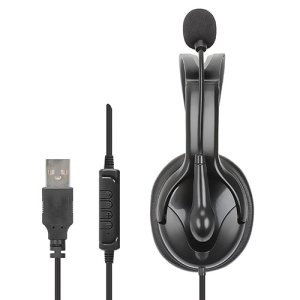 Auriculares Manhattan Cableado Sobre la cabeza Mono – Negro – Monaural – Circumaural – 32Ohm – 20Hz a 20kHz – 200cm Cable – Uni Direccional Micrófono – USB Tipo A AUDIFONOS USB MONOAURAL CON MIC ROFONO Y CONTROL DE VOLUMEN – Manhattan