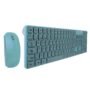 KIT INALAMBRICO TECLADO MAS MOU SE TURQUESA
