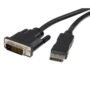 StarTech.com Cable DisplayPort Macho - DVI-D Macho, 1.8 Metros, Negro DISPLAYPORT MACHO A MACHO       .
