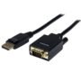 StarTech.com Cable Convertidor de 1.8m Adaptador de Video DisplayPort™ DP a VGA - 1080p - Cable for Dispositivo de Vídeo, Monitor, HDTV, Proyector, Workstation, Base de conexión - Admite hasta1920 x 1200 - Oro Conector chapado - Negro CABLE 1.8M ADAPTADOR VIDEO DPDISPLAYPORT A VGA MACHO 1920X120.