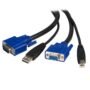 StarTech.com Cable KVM 2 en 1, USB/VGA Macho - USB/VGA Hembra, 1.8 Metros, Negro .                               . - StarTech.com