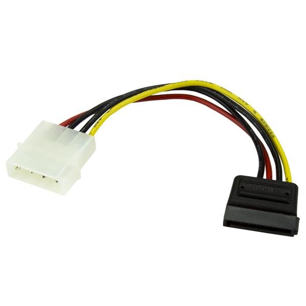 StarTech.com Cable Adaptador de 15cm de Alimentación LP4 4 Pines a SATA 15 Pines – Para Disco Duro – LP4 / SATA – 1 Solamente CABLE ADAPTADOR 15CM DE PODERMOLEX LP4 4 PINES A SATA 15 PINES – StarTech.com