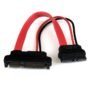 StarTech.com Adaptador Cable SATA 15cm Slimline Línea Delgada a SATA con Alimentación Corriente - Hembra a Macho - Cable for Unidad Óptica, Placa Base - 18 AWG - Rojo CABLE 15CM ADAPTADOR SLIM LINESATA A SATA CON CORRIENTE  .