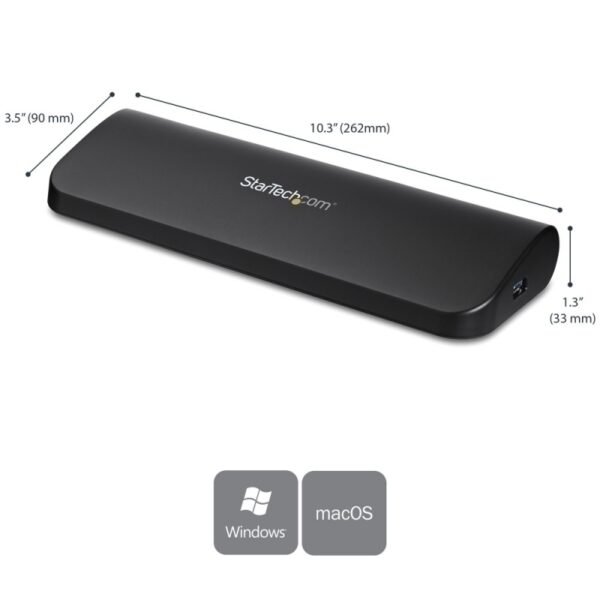 StarTech.com Docking Station para Laptops, 4x USB 3.0, HDMI, DVI, VGA, Negro UNIVERSAL USB 3.0 HDMI DVI VGA  . - StarTech.com - Image 3
