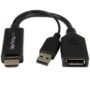 StarTech.com Convertidor HDMI a DisplayPort - Adaptador 4K - Negro CONVERTIDOR HDMI A DISPLAYPORTADAPTADOR 4K - StarTech.com