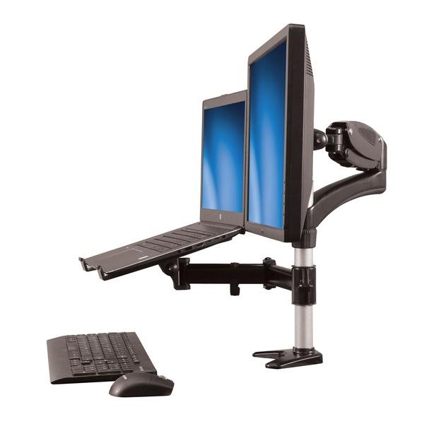 Soporte para Monitor StarTech.com  15′-27′ y Base para Laptop con Ajuste de Altura PORTATIL CON AJUSTE DE ALTURA   . – StarTech.com