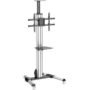StarTech.com Carro de Transporte para Televisor de 32 a 75 Pulgadas - Carrito AV Móvil Mesa Rodante para TV VESA con Ajuste de un Toque - 1 Estante - 40.10kg Capacidad - 4 Ruedas - Acero, Aluminio, Plástico - 701mm Longitud x 828mm Ancho x 2141.2mm Altura - Negro, Plata - Para 1 Dispositivos - 1 Solamente CARRO PARA TV DE 32 A 70 CARRITO AV MOVIL MESA RODANTE - StarTech.com