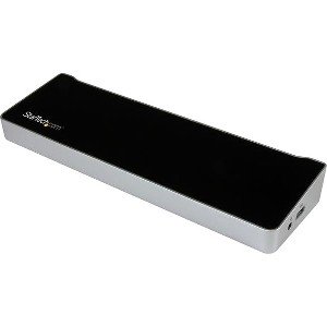 StarTech.com Dock USB-C para 3 Monitores 4K con 5 Puertos USB 3.2 5Gbps – HDMI y DisplayPort – PD 60W – Hub 5x USB 5Gbps – 5 x USB 3.0 – USB tipo-C – Red (RJ-45) – HDMI – DisplayPort – Línea salida de audio – Micrófono – Thunderbolt – Cableado DOCKING STATION PD PARA LAPTOPUSB-C 4K PARA 3 PANTALLAS – StarTech.com
