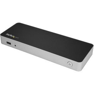 StarTech.com Dock USB C para 2 Monitores 4K 30Hz con HDMI y DP – PD 60W – SD – Hub 4x Puertos USB-A 3.0 – Red – Audio – Compatible TB3 – 5 x puertos USB – 5 x USB 3.0 – USB tipo-C – Red (RJ-45) – HDMI – DisplayPort – Línea salida de audio – Micrófono – Thunderbolt – Cableado DOCKING STATION PD PARALAPTOP USB-C 4K PARA 2 PANTALLAS