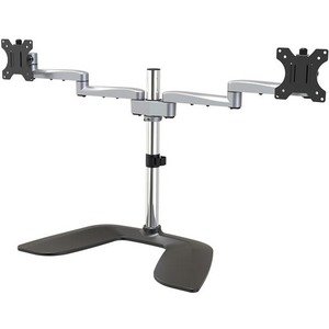 StarTech.com Soporte VESA de Escritorio para Dos Monitores – Soporte Ergonómico para Pantallas hasta 32″ con Montaje VESA – Plata – Hasta 81.3cm (32″) para pantalla plana – 16kg Capacidad de carga – 55.1cm Altura x 11.7cm Ancho – De Escritorio, Independiente – Acero, Aluminio, Plástico – Negro, Plata BASE SOPORTE PARA 2 PANTALLASDE HASTA 32IN-ALTURA AJUSTABLE