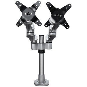 StarTech.com Brazo Articulado Prémium para Dos Monitores de hasta 30″ – Soporte VESA de Altura Ajustable – Montaje Mordaza/Grommet – Plata – 2 Pantalla(s) admitidas – 68.6cm (27″) para pantalla plana – 20kg Capacidad de carga – 75 x 75, 100 x 100 – Aluminio – 1 Solamente SOPORTE PARA 2 MONITORES DEHASTA 27IN-ARTICULADO-PREMIUM