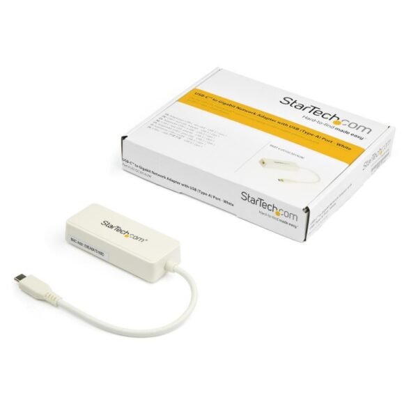 StarTech.com Adaptador de Red Ethernet USB-C con Puerto USB A - Adaptador de Red NIC Ethernet RJ45 USB Tipo C USB 3.0/USB 3.1 Blanco - StarTech.com Adaptador de Red Ethernet USB-C con Puerto USB A - Adaptador de Red NIC Ethernet RJ45 USB Tipo C USB 3.0/USB 3.1 Blanco ADAPTADOR USB TIPO C A ETHERNET CON PUERTO USB EXTRA - BLANCO - Image 5