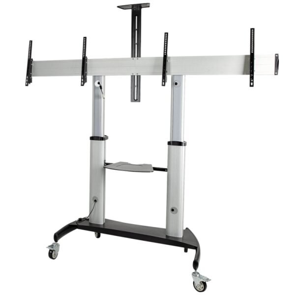StarTech.com Carrito para Dos TV de 37 a 60 Pulgadas - hasta 50kg cada uno - Soporte VESA Móvil para Dos TV - Soporte con Ruedas para TV - 2 Estante - 109.77kg Capacidad - 4 Ruedas - Aluminio, Acero - 711.2mm Longitud x 2225mm Ancho x 2377.4mm Altura - Para 2 Dispositivos CARRITO SOPORTE VESA PARA DOSDOS TV 37 A 60 2X 50KG - StarTech.com - Image 10