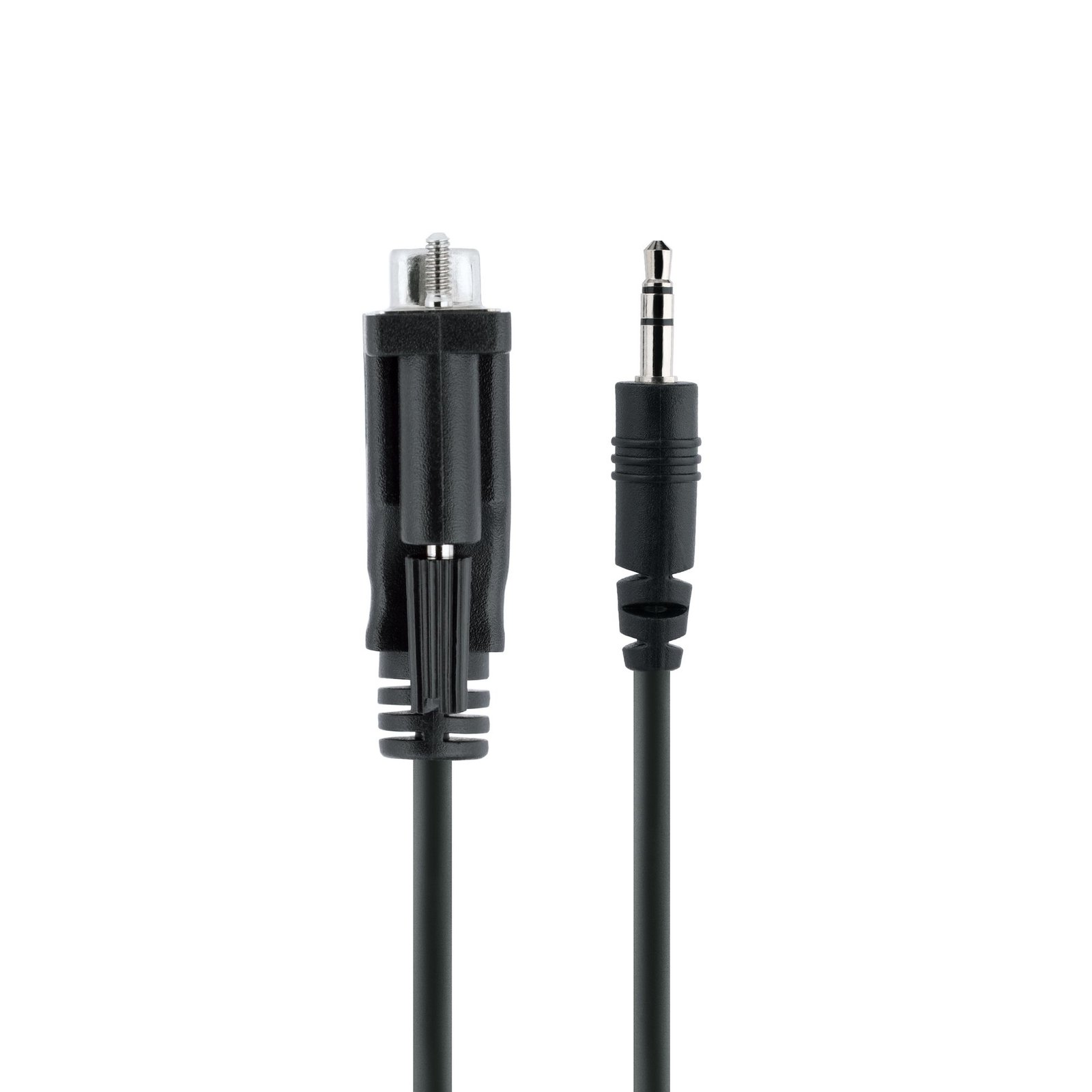 StarTech.com Cable Adaptador 1m Serial DB9 a 3.5mm para la Configuración de Dispositivos Seriales – Cable RS232 DB9 Serial macho a 3.5 mm – Cable for Proyector, Digital Signage, TV, Dispositivo de audio, Computador – Apantallado – Níquel Conector chapado – 28 AWG – Negro CABLE DE 1M DE 3.5MM A DB9SERIAL RS232 MACHO