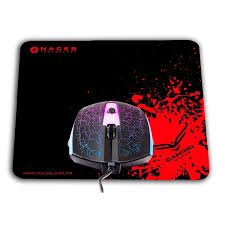 KIT NACEB MOUSE OPTICO GAMER 1200DPI Y MOUSE PAD NA 632