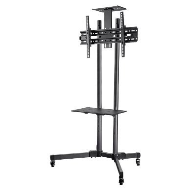 BRobotix Soporte Móvil de Piso 963050 para Pantalla 32″ – 70″, hasta 50Kg, Negro