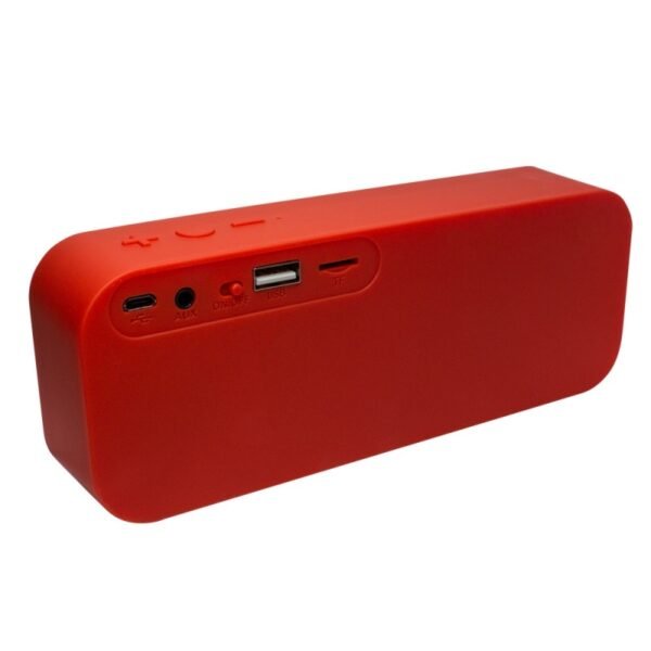 Vorago BSP-150 1.0 Pórtatil Bluetooth Sistema de Altavoces - Rojo - 100Hz a 18kHz - Batería Recargable - USB VORAGO BOCINA BSP-150 BLUETOOTH MSD/USB/3.5MM TELA ROJO - Image 3