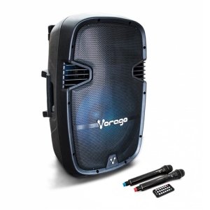 BAFLE VORAGO KSP-500 NEGRO 15″ BLUETOOTH 2 MICROFONOS RECARGABLE CON TRIPIE BAFLE VORAGO KSP-500 NEGRO 15IN BT 2 MICROFONOS RECARGABLE C/TRIPI – Vorago