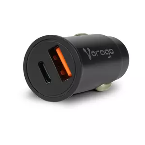 CARGADOR P/AUTO VORAGO AU-305 T IPO C PD 20W/USB A QUICK CHARGE 3.0 – Vorago