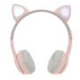 Audífonos Bluetooth Inalámbricos para Niños Luz LED Catto Rosa | PERFECT CHOICE AUDIFONO DIADEMA INALAMBRICOPARA NINOS ROSA -CATTO - Perfect Choice
