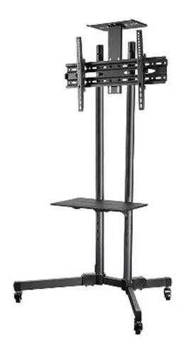 BROBOTIX SOPORTE MOVIL PARA TV  PANTALLAS 32″ A 70″ SOPARTA HASTA 50 KG, Soporte Carrito , Altura ajustable con repisa , 32 A 70 pulgadas SOPORTE TV 32 A 70 50KG DE PI S O MOVIL BROBOTIX – Probotix