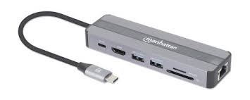 DOCKING USB-C 3 PTOS HDMIUSB- AUSB-C PD – Manhattan