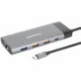 DOCKING USB-C 8PTOS HDMI USB-C PD 2 USB V3.2 USB V2.0 RED LECTOR - Manhattan