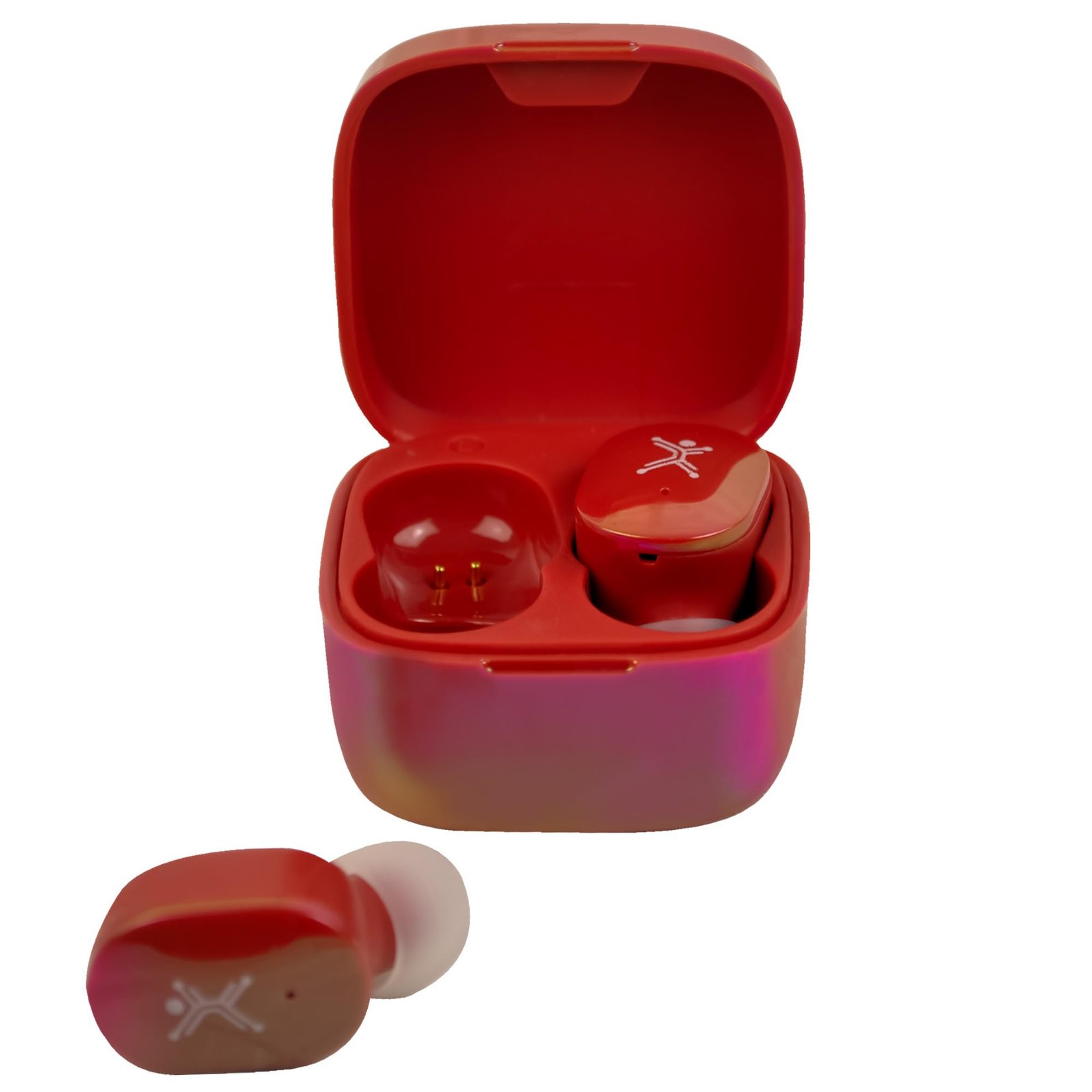 Audífonos Inalámbricos Bluetooth Brillantes Pearl Rojo | PERFECT CHOICE AUDIFONOS TWS BRILLANTESPEARL ROJO