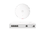 Kit DEMO de Router Multi-Servicio / 1 puerto 10/100/1000 Mbps(WAN) / 4 puertos 10/100/1000 Mbps(LAN) PoE / 50W + Punto de Acceso Wi-Fi 6 / 1.775 Gbps / MU-MIMO 2x2 (2.4GH y 5GHz) / Smart Antenna más cobertura / Instalación en techo y pared