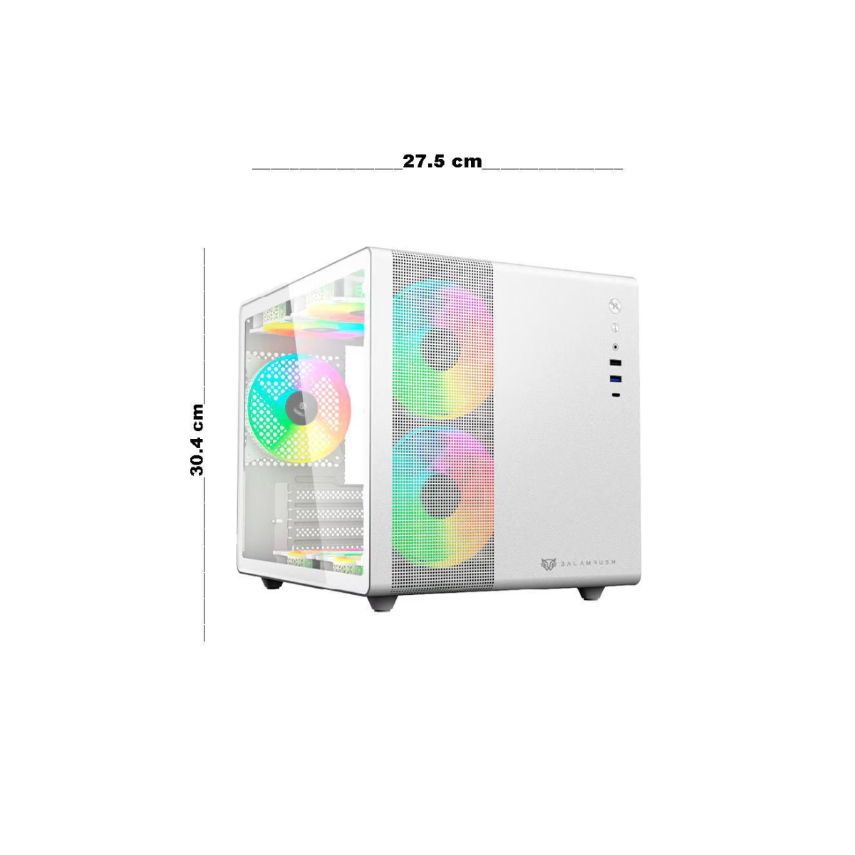 GABINETE Balam Rush BR-936040 GAMER MICRO TORRE TANK MINI GI930 MAX MB M-ATX ULTRA WIDE