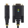 StarTech.com Cable Adaptador USB a Serial de 1m - Retención COM - FTDI - Adaptador USB-A a DB9 RS232 - Win Mac Linux - Cable for Computadora de escritorio, Portátil, Dispositivo periférico, Monitor, Sensor, Escaner de código de barras, Impresora de recibos, Dipositivo PDV, LED, Digital Signage, Computador - 480Mbit/s - Apantallado - Oro Conector chapado - Negro CABLE ADAPTADOR USB A SERIALRS232 DE 1M CABLE SERIAL FTDI