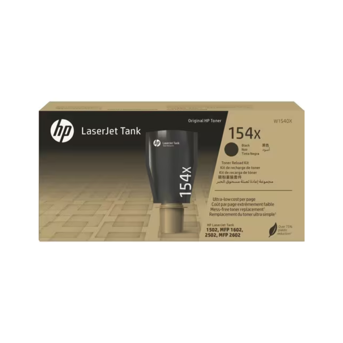 HP INC Cartucho W1540X de tóner Estándar Rendimiento Láser - Negro - Original - 1 154X BLACK ORIGINAL LASERJETTONER RELOAD KIT