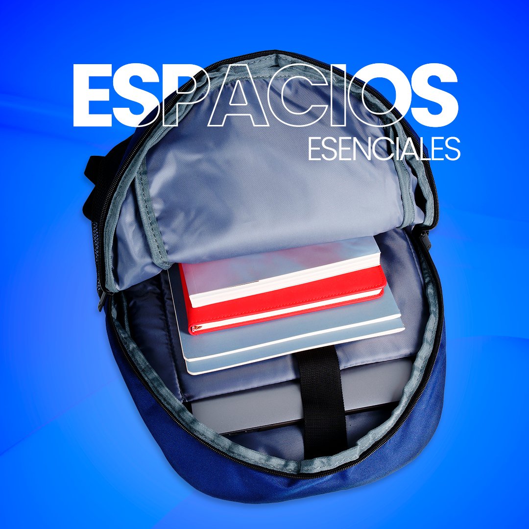 MOCHILA VORAGO BP-150 ECOLGICA RPET LAPTOP 15.6 AZUL / NEGRO
