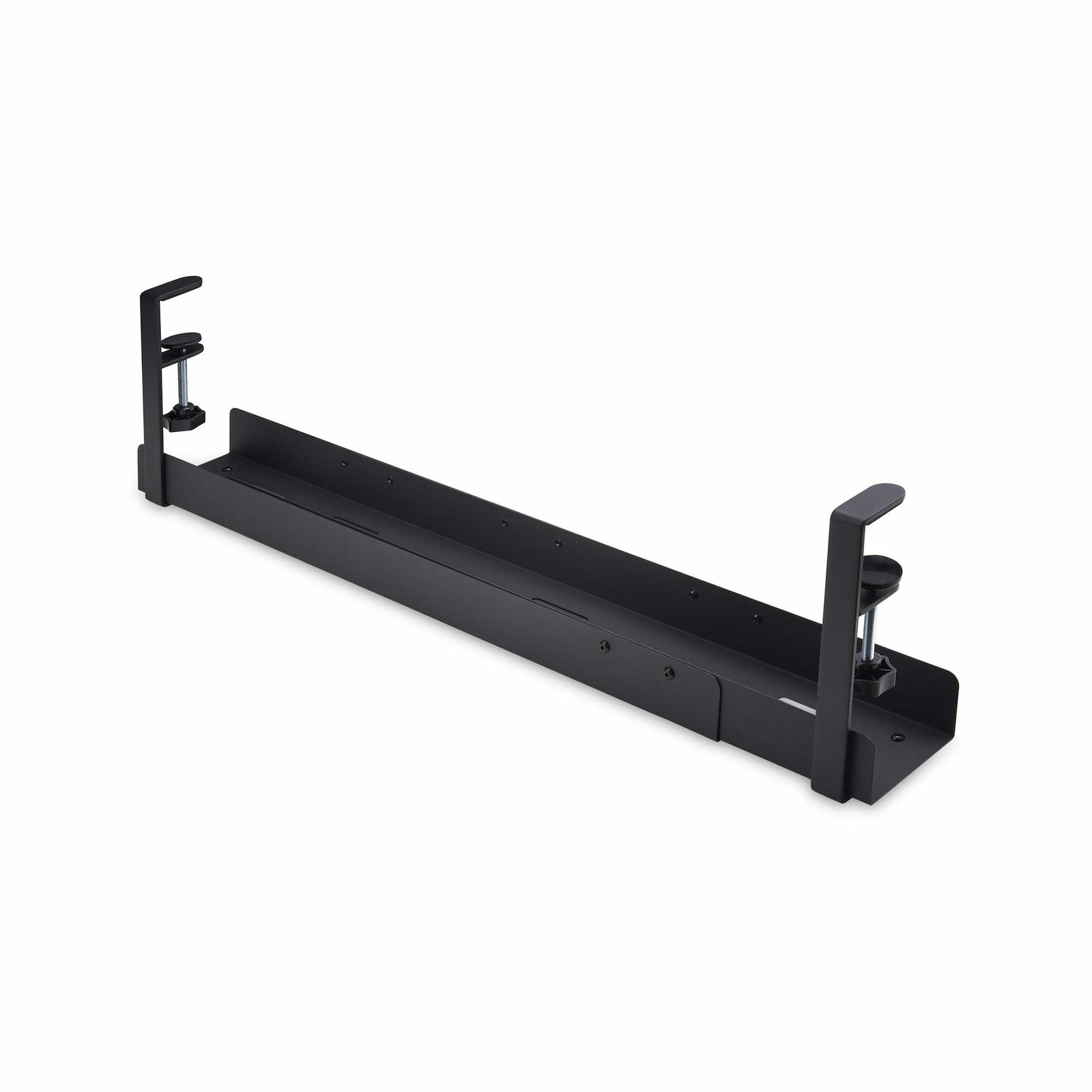 StarTech.com Bandeja Administrador de Cables Negro – para Debajo del Escritorio – Ajustable – Instalación sin Perforaciónes – Negro – Bandeja para gestión de cable – 800.1mm Longitud – Acero con recubrimiento de polvo BANDEJA GESTIONADOR DE CABLESNEGRO – DEBAJO DEL ESCRITORIO