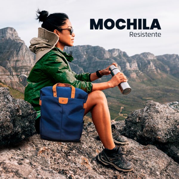 MOCHILA VORAGO BP-301 VINTAGE D OBLE USO LAPTOP 15.6 AZUL