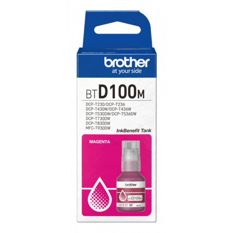 Brother (BTD100M) Funda BTD100M de lente BOTELLA DE TINTA MAGENTAultra alto rendimiento 5000 pag