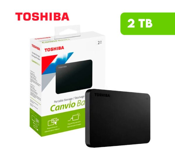 DISCO DURO EXTERNO TOSHIBA CANVIO BASICS NEGRO 2TB USB3.0 2.5P HDTB520XK3AA