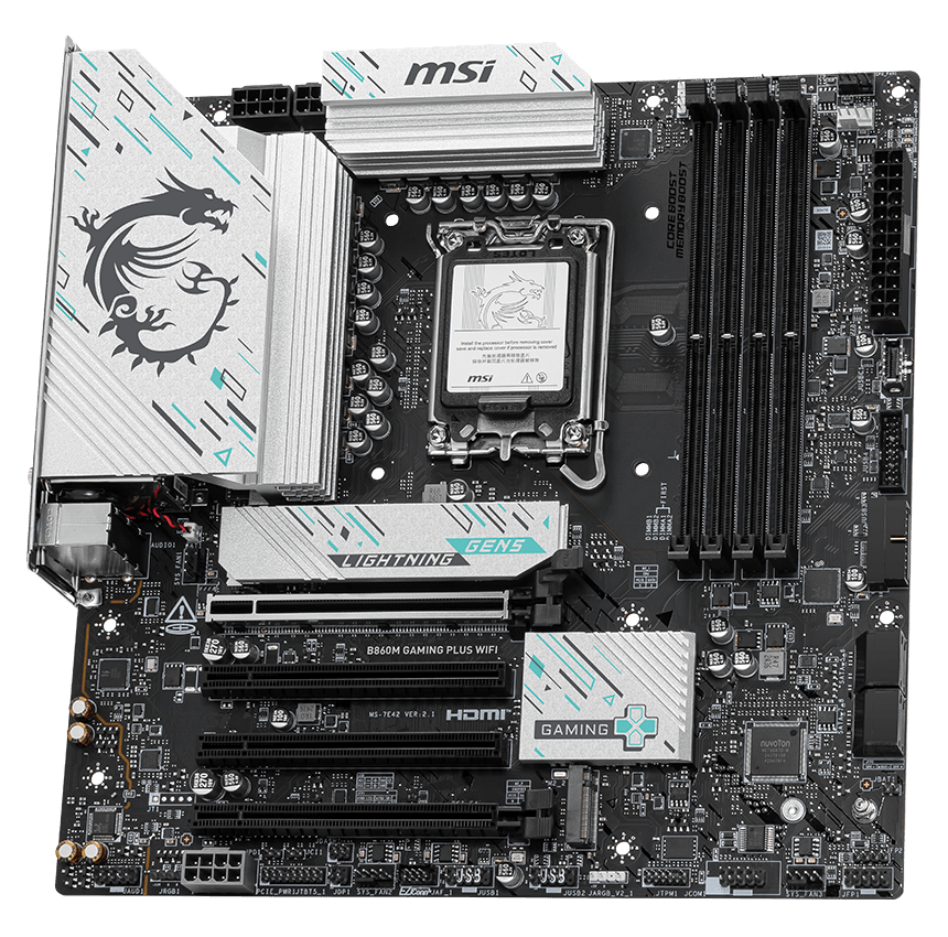 MB MSI B860M GAMING PLUS WIFI LGA1851 DDR5 1HDMI 4X PCIE X16 SLOT B860M GAMING PLUS WIFI