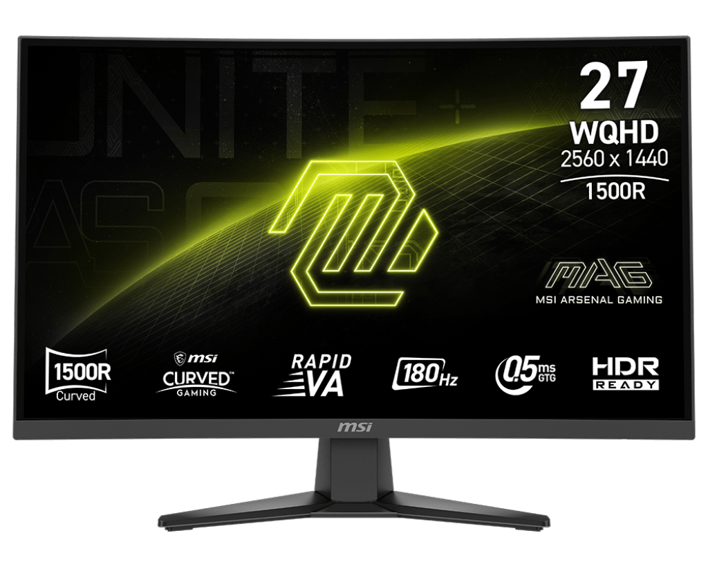 MONITOR MSI MAG 275CQF E18 CURVO 1500R 180HZ VA 2560 X 1440WQHD FULL HD 2HDMI MAG 275CQF E18