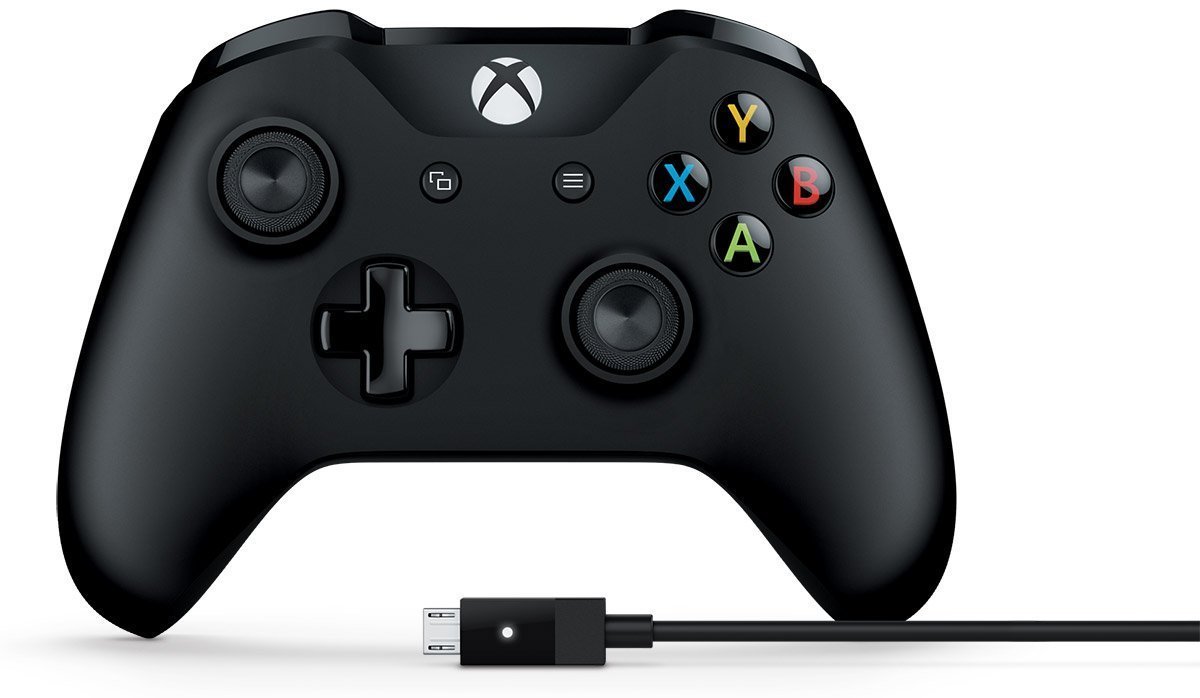 Microsoft Control para Xbox One y PC, Alámbrico/Inalámbrico, Negro