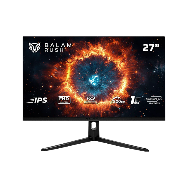 MONITOR BALAM RUSH PLANO 27P IPS FAST HYPER NOVA MHN27Y FHD 200HZ 1MS FSYNC NEGRO BR 942973