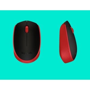 Logitech M170 Mouse - Radiofrecuencia - USB - Óptico - 3 Botón(es) - Rojo - Inalámbrico - Rueda 910-004941 de desplazamiento - Simétrico MOUSE M170 RED K 2.4GHZ AMR-4034PK SHIPPER AUTO