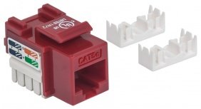 Manhattan JACK CAT 5e DE IMPACTO (KEYSTONE) ROJO – Rojo JACK RJ45 CAT5E UTP KEYSTONE DE IMPACTO ROJO