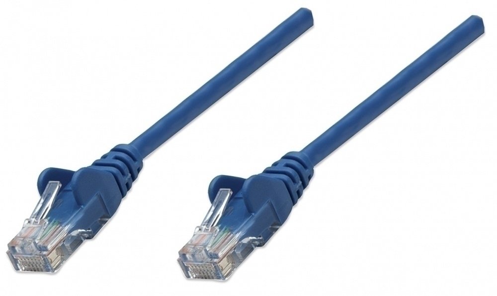 iNTELLINET CABLE DE RED PATCH CAT6 RJ45 0.5M (1.5 FT.) AZUL – Extremo Secundario: 1 x RJ-45 Network – Male – 1Gbit/s – Cable de conexión – Oro Contacto chapado – Azul CABLE DE RED PATCH CAT6 RJ45 0.5M AZUL