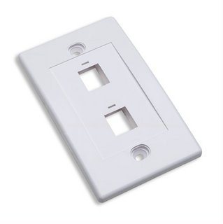 TAPA DE PARED FACEPLATE PLACA 2 PUERTOS BLANCO TAPA DE PARED FACEPLATE PLACA 2 PUERTOS BLANCO