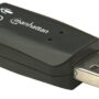 Manhattan Caja 150859 de sonido externa - Adaptador de Audio 3-D USB de Alta Velocidad ADAPTADOR CONVERTIDOR TARJETA SONIDO 5.1 USB A 3.5MM