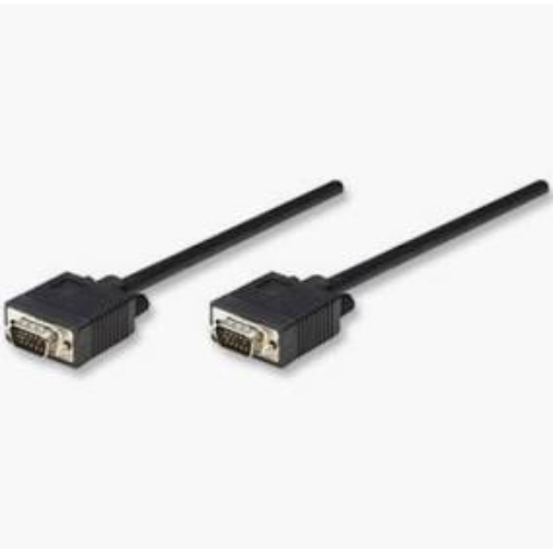 Manhattan CABLE MONITOR SVGA 8MM HD15M-M 7.5M – Cable for Dispositivo de audio/vídeo, Monitor, Computadora de escritorio, Bifurcador, Conmutador KVM – Apantallado – Níquel, Níquel Conector chapado – 28 AWG – Negro CABLE SVGA 7.5M MACHO HD15 8MM MONITOR PANTALLA