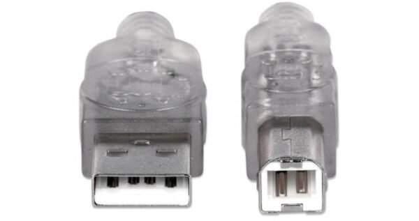 CABLE USB A-B 4.5M IMPRESORA PLATA PLATA                           .