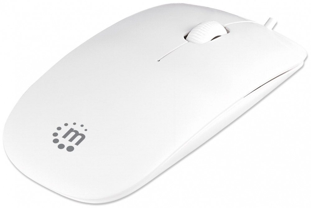 Manhattan Mouse 177627 – Mini Ratón Óptico Silueta MOUSE RATON SILHOUETTE OPTICO USB 1000 DPI BLANCO