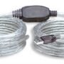 Manhattan Cable USB V2.0 A-B 11.0M ACTIVO - Cable for Impresora - 480Mbit/s - Cable de extensión - Plata, Translúcido CABLE USB A-B 11.0M EXTENSION ACTIVA IMPRESORA PLATA
